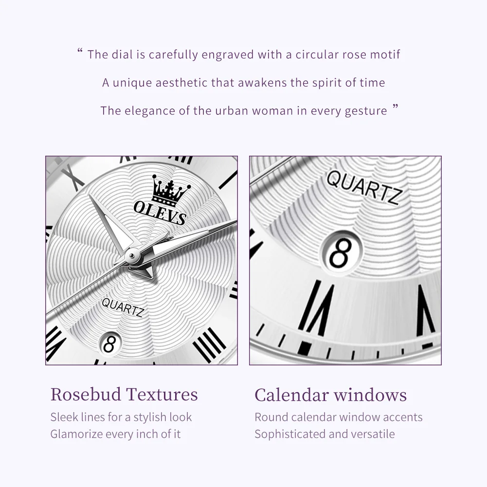 OLEVS 5608 Women Fashion Watch Stainless Steel Calendar Night Light Watch Original Brand Elegant Women Quartz Watch Reloj Mujer