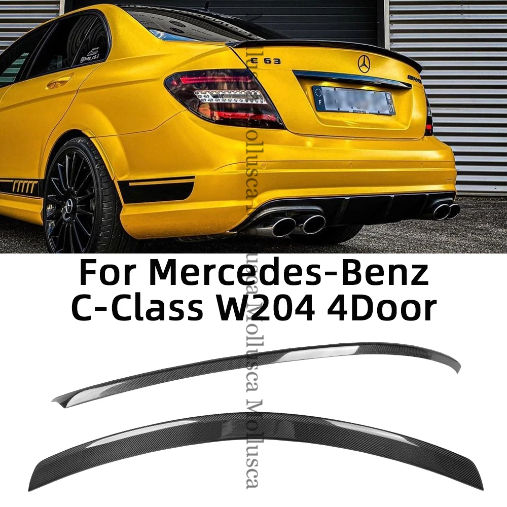 

For Mercedes-Benz C-Class W204 4Door AMG Style Carbon Fiber Rear Spoiler Trunk Wing 2007-2014 FRP honeycomb Forged