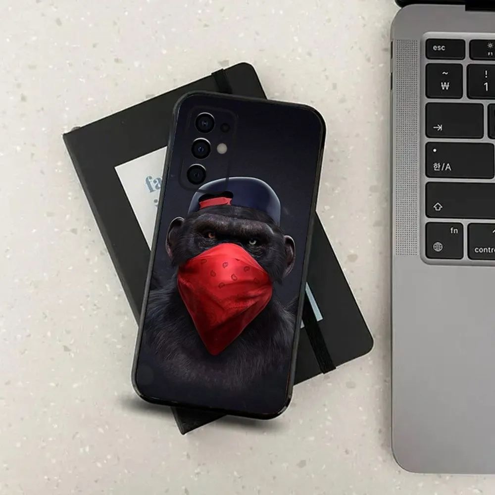 Monkey Gorilla Ape COOL Phone Case For Samsung S24,S21,S22,S23,S30,Ultra,S20,Plus,Fe,Lite,Note,10,9,5G Black Soft Cover