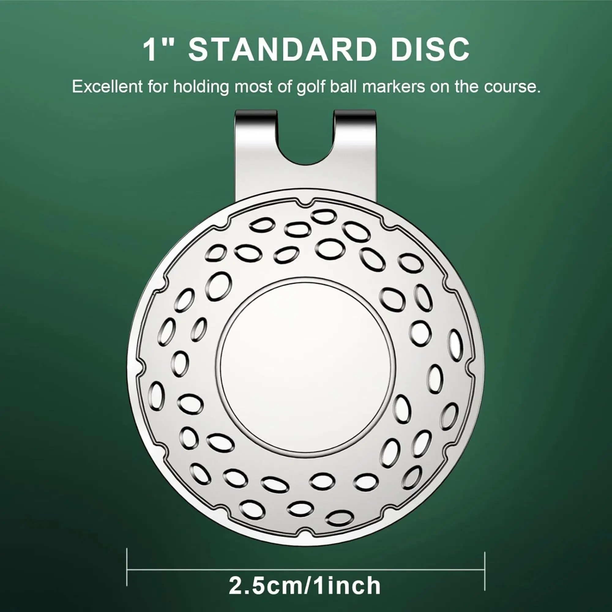 4-pack Golf Cap Clips - Zinc Alloy With Strong Magnet, Magnetic Hat Clips For Metal Ball Markers, Great Gift for Golf Lovers view 6