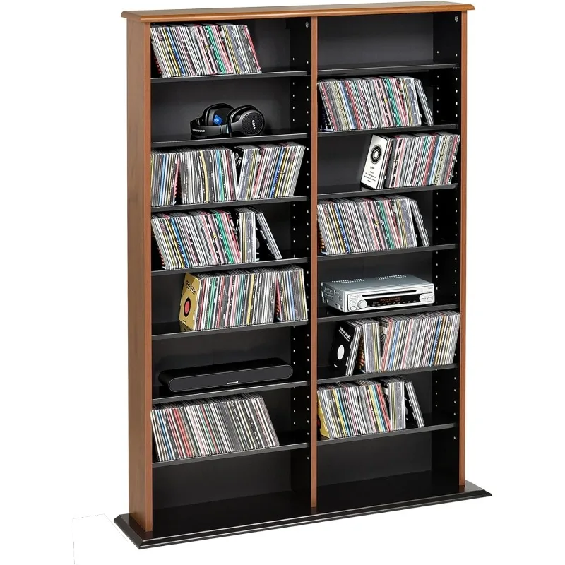 

2-колонный шкаф-витрина для хранения мультимедиа, ширина 38,75 дюйма, вишня