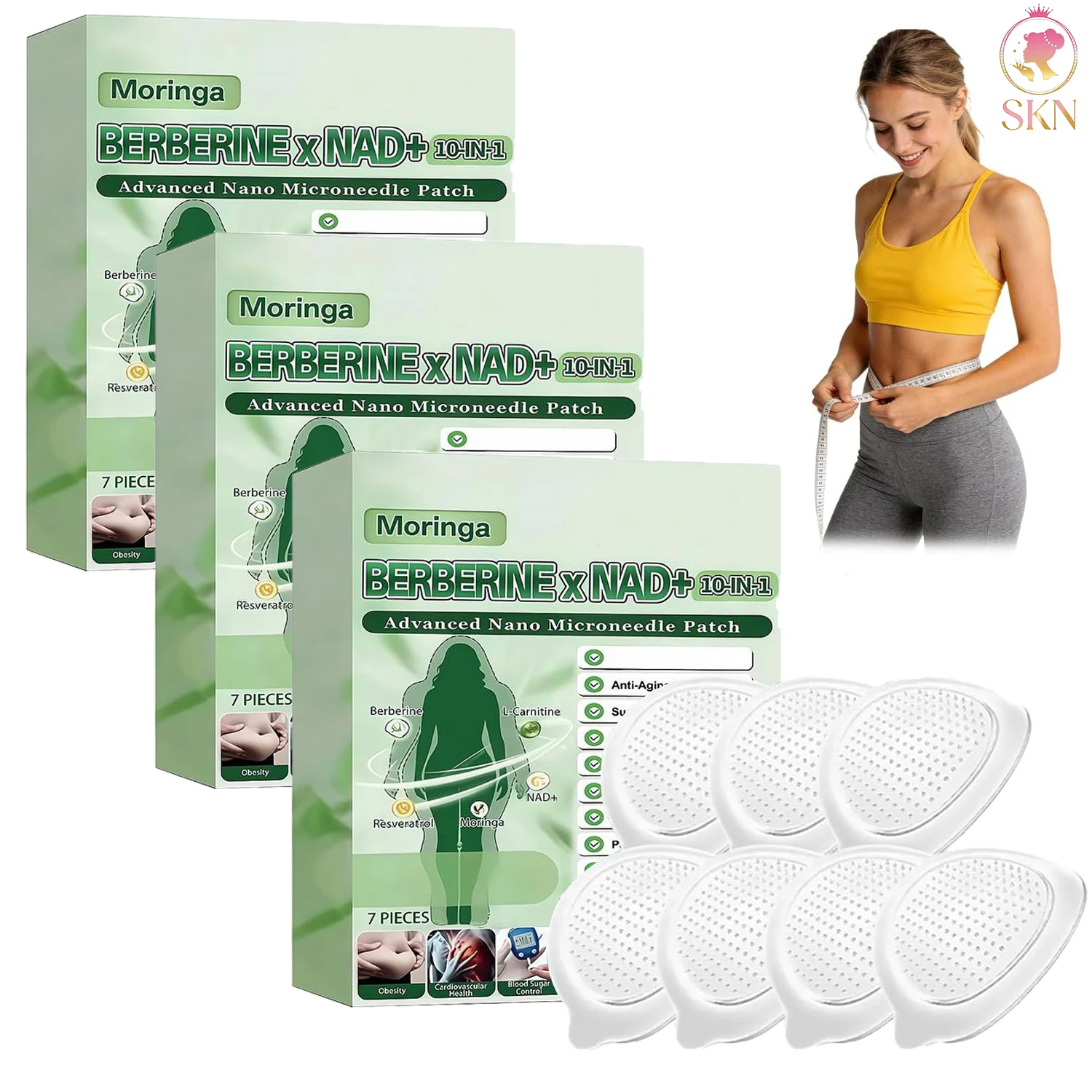 

Патчи для тела с наномикроиглами и NAD+ для похудения и укрепления кожи, натуральный уход за кожей, корректирующие патчи для фигуры для женщин и мужчин