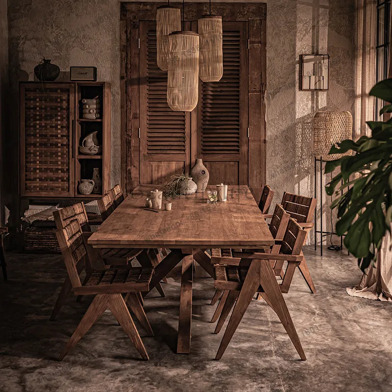 Wood Creative Dining Table Conference Kitchen Chairs Wall Safe Dining Table Bistro Space Saving Mesas De Comedor Home Furniture
