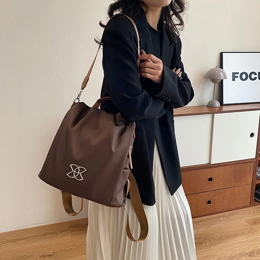 

Women Solid Color Backpack Multi-Purpose Simple Backpack Large Capacity Lightweight Leisure Travel Outdoor Bag