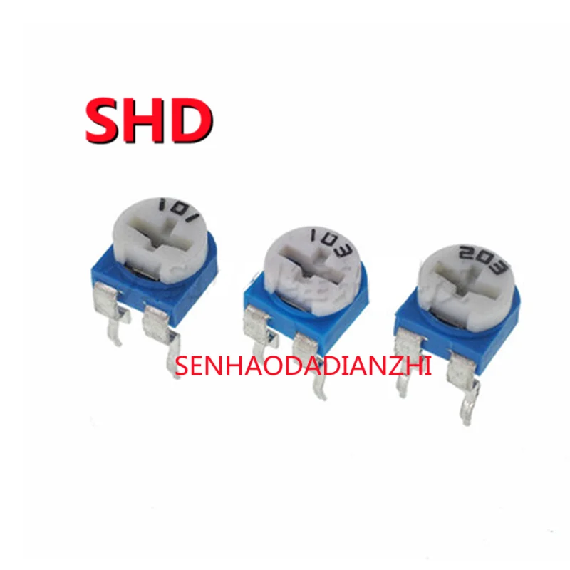 20pcs rm065 rm-065 100 200 500 1K 2K 5K 10K 20K 50K 100k 200K 500K 1m ohm trimpot trimmer potentiometer variable resistance