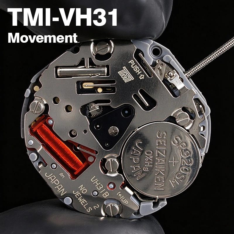 TMI VH31 Sweep Second 3 Hands Japan Quartz Tmi Time Module Movement VH31b 110 ½ Ligne Quartz Movement Three Hands1/4 Cen