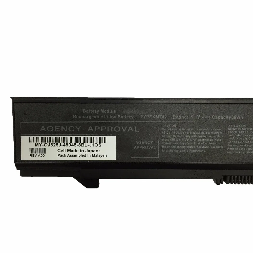 11.1V 56wh New Original KM742 Laptop Battery For Dell Latitude E5400 E5410 E5500 E5510 RM661 0RM661 KM752 0KM752 PW640 0PW640