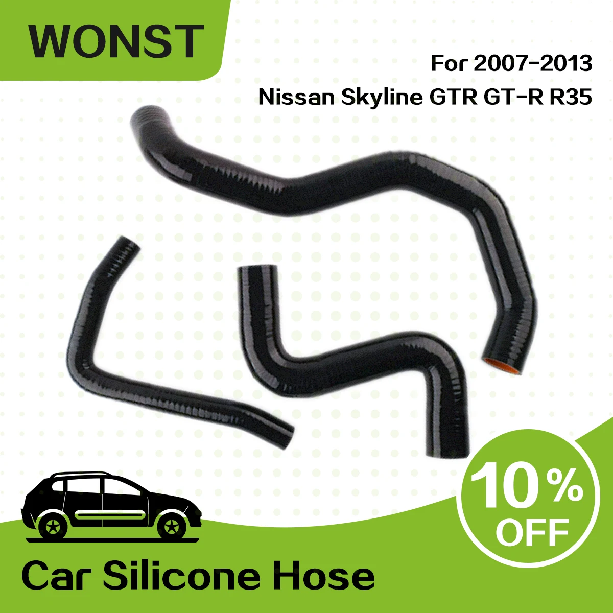 

Silicone Radiator Coolant Hose For Nissan Skyline GTR GT-R R35 VR38DETT 2007 2008 2009 2010 2011 2012 2013