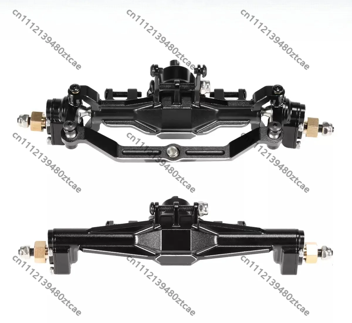 1/18 Mini RC Crawler Aluminum Alloy Front Rear Portal Axle Assembly With Steering Linkage Rod Metal Upgrade Replacement Parts
