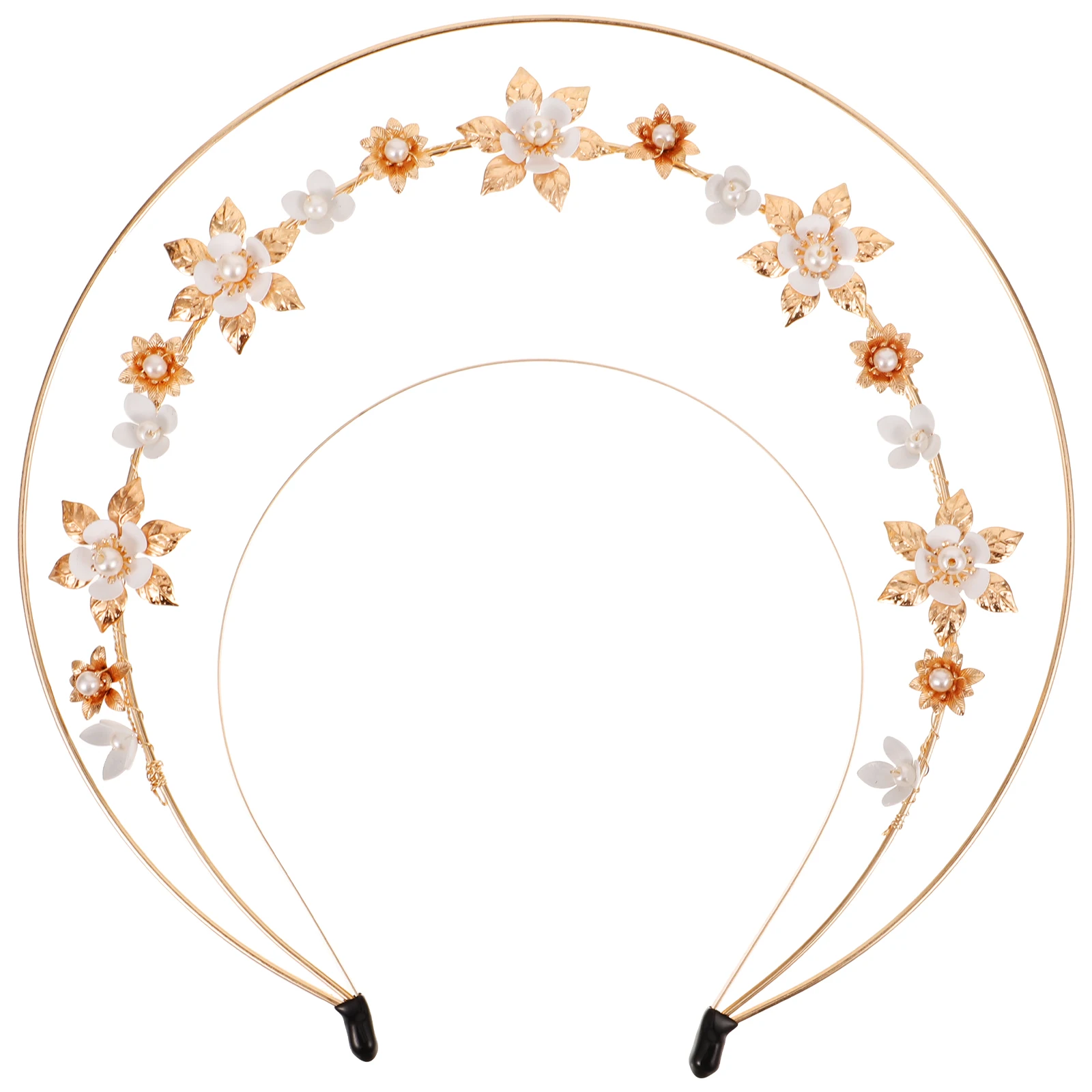 

Pearl Hair Headbands Goddess Accessories Zinc Alloy Costume Tiara for Women Lolita Crown Headband for Party