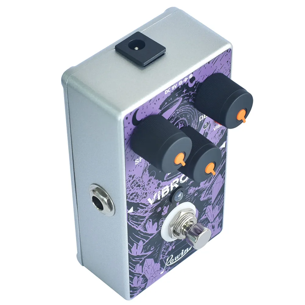 Practical Effect Pedal Rowin Vibe Full Metal Shell Guitar Effect Pedal Parts Purple Accessories Aluminum Alloy