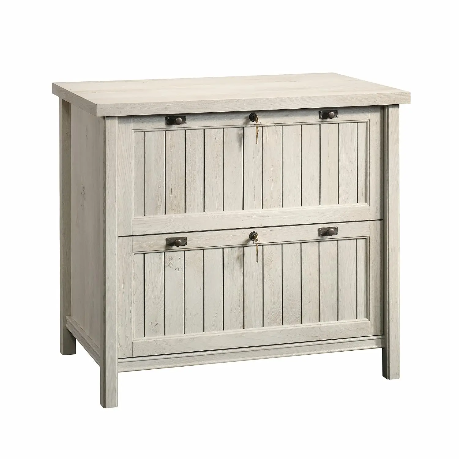 2 Drawer Lateral File Cabinet with Lock for Home Office, Chalked Chestnut, Customized