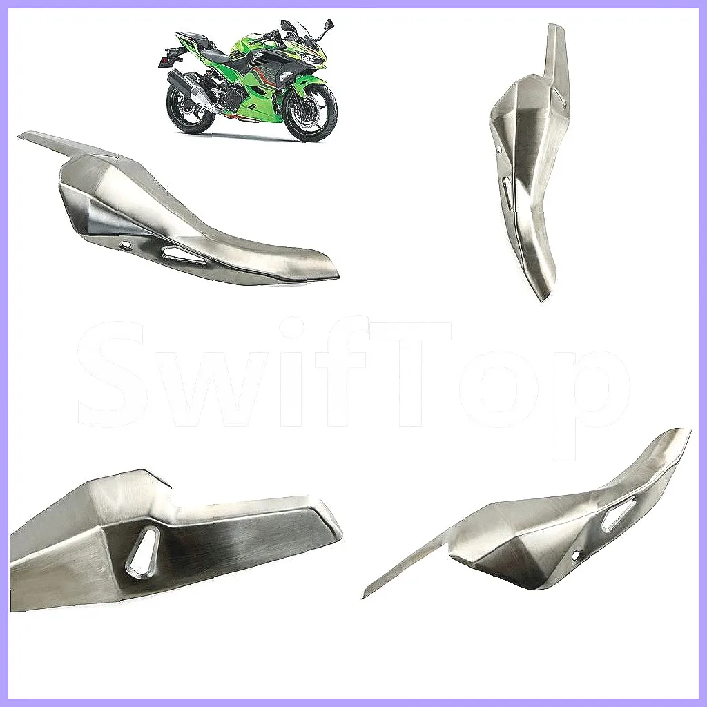 

Motorcycle Exhaust Pipe Cover Cowl Protector Stainless steel Fit For Kawasaki Ninja 400 500 Z400 Z500EX400 Z 500 SE 2024 2025