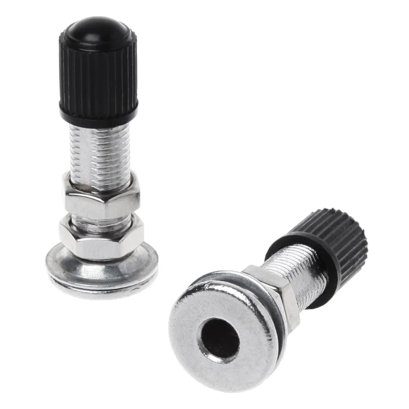 2 Pcs Zinc Alloy Bike Tyre Valves Lengthened Inner Tire Valves Repalcement Tyre Stems for Motorcycle Scooter Bike