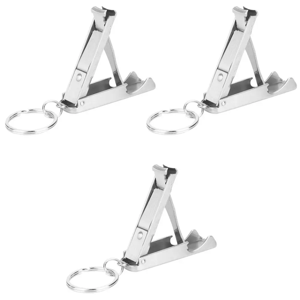 3 Pcs 2 in 1 Nail Cutter Clippers Stainless Steel Foldable Nail Cutter Bottle Opener Portable Ultra Thin Bottle Opener Travel