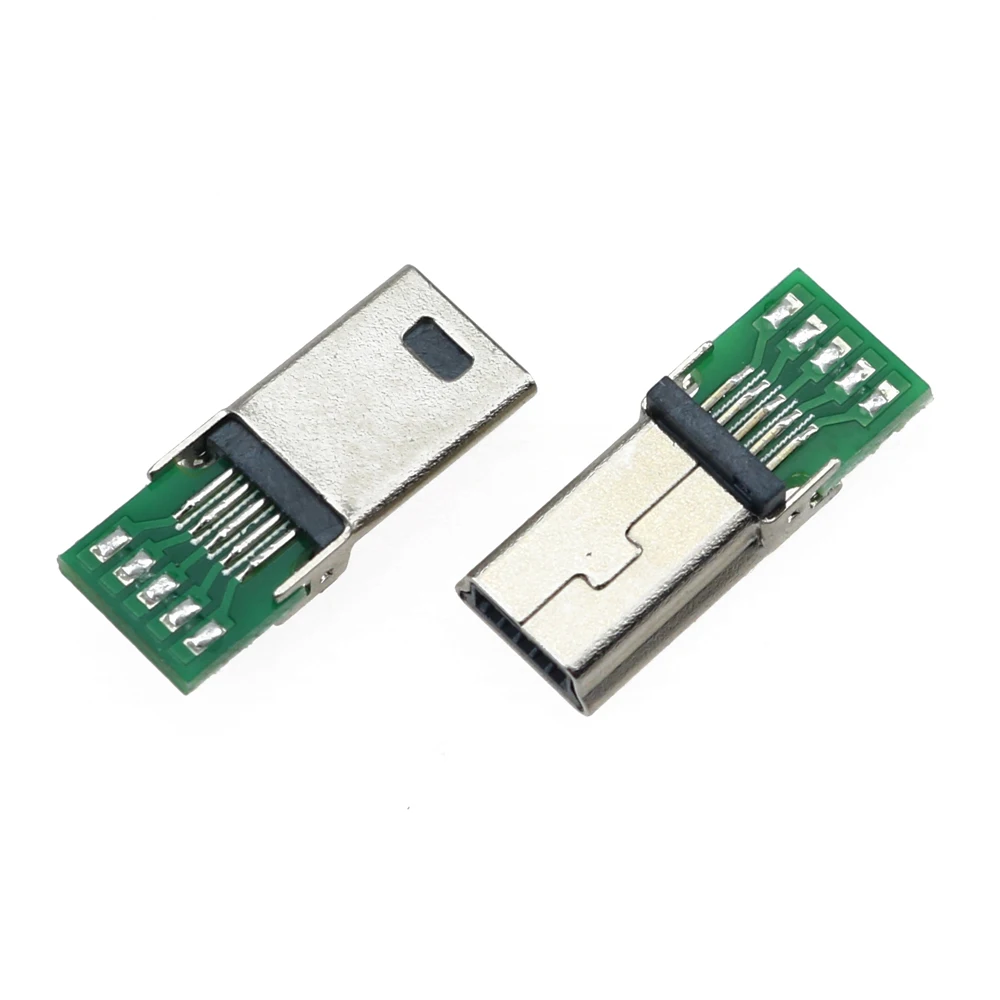 cltgxdd 10pcs Mini USB 10 Pin Plug Socket Charging Adapter PCB Board Mini 10P Male USB Data Cable Flat Plug Connector