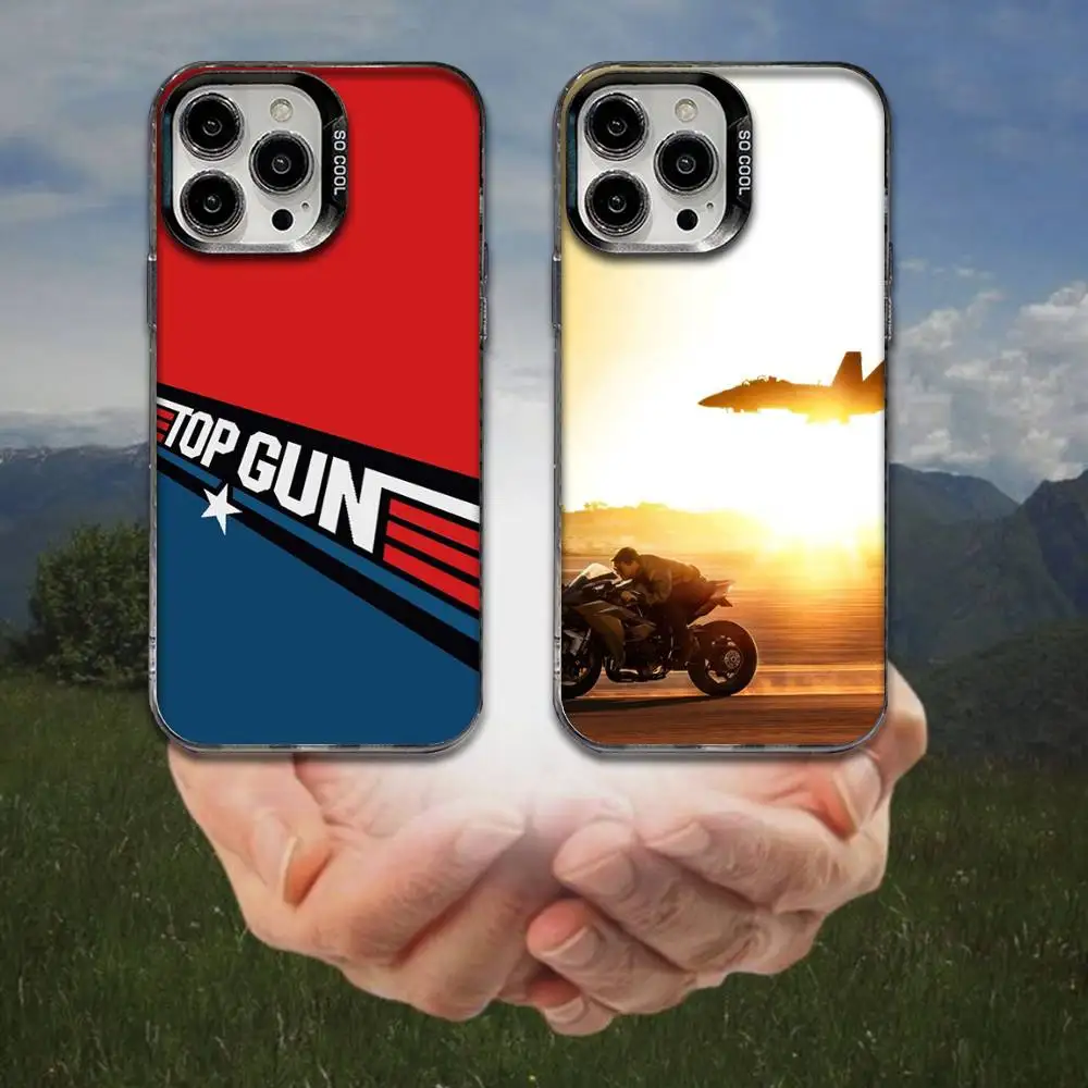 

T-Top GunS M-MaverickS Phone Case For iPhone 16,15,14,13,12,11,8,7,Pro,Max,Plus,Mini,XS,SE Anti Fall Black Matte Hard