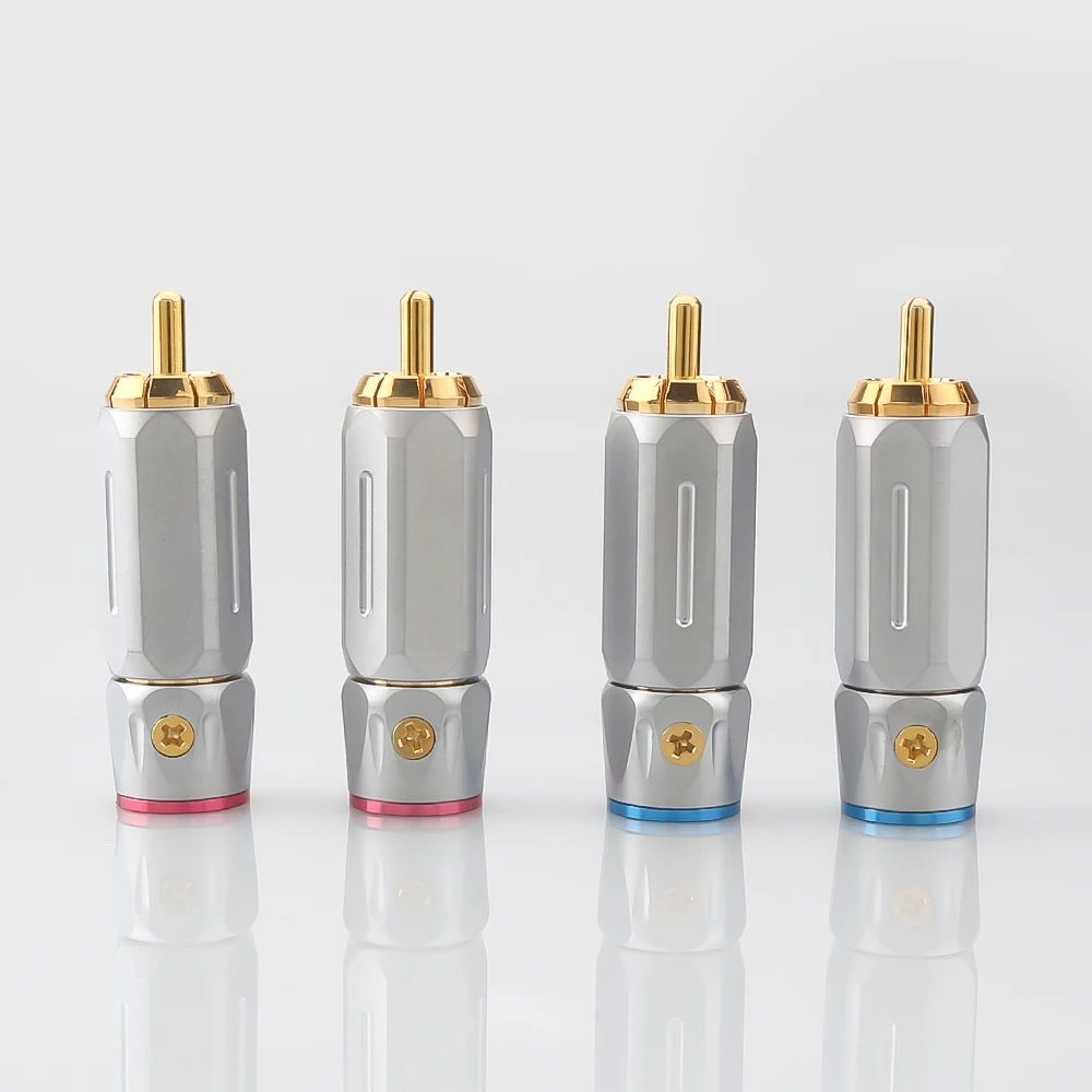 Âm Thanh Hifi Đồng Nguyên Chất Mạ Vàng RCA Adapter Liên Thông Nhà Ga