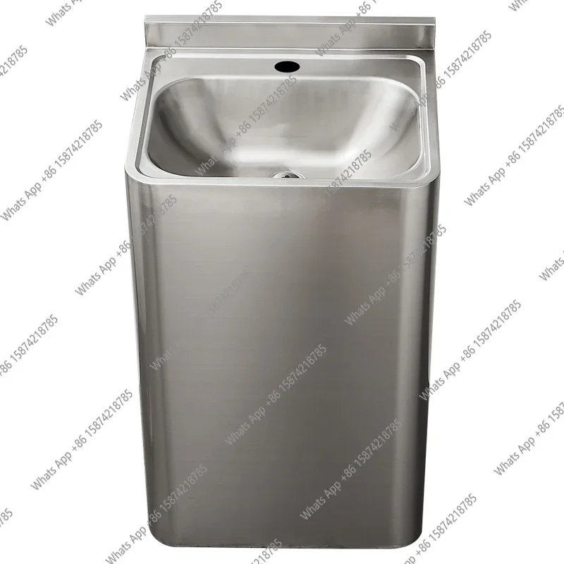 A63 Stainless steel wash basin outdoor floor type household bathroom integrated wash basin outdoor column basin