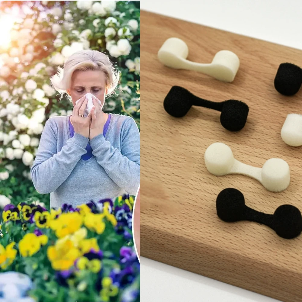 10 Uds esponja tapón Nasal anticontaminación filtros  nariz esponja filtro  nariz antipolvo previene alergias al polen tapon