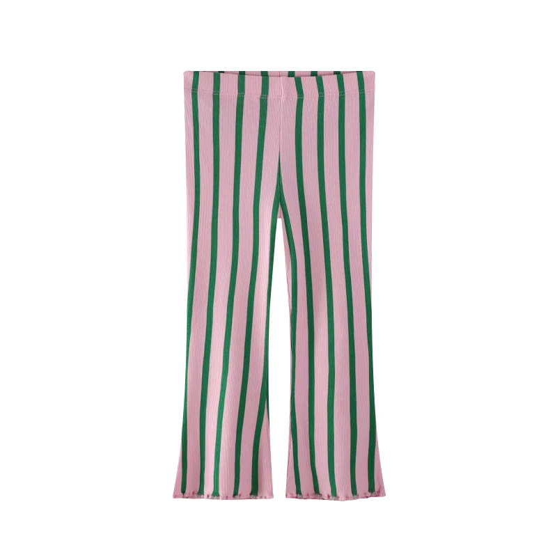 Jumping Meters  2-7T Flare Pants Printed Full Length Hot Selling Girls Leggings Pants Striped Pencil Pants Autumn Kids Trousers
