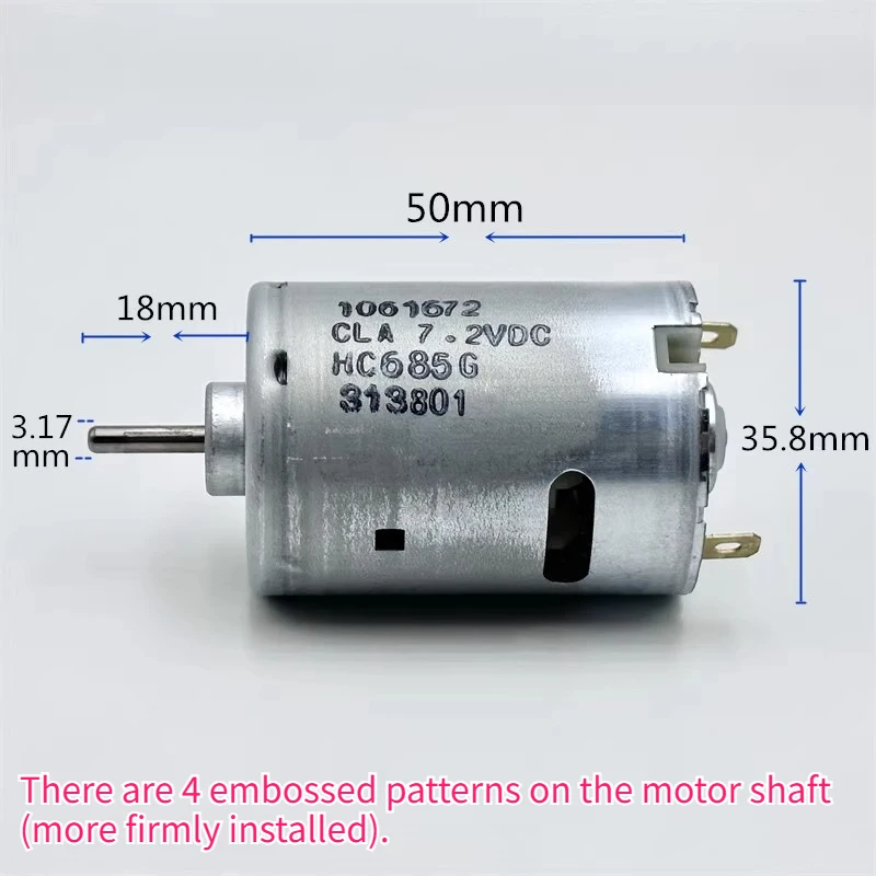 

HC685G 36mm RS-545 Electric Motor DC 3V 5V 6V 7.2V 7.4V 23500RPM High Speed for Electric Hand Drill Blower Vacuum Cleaner