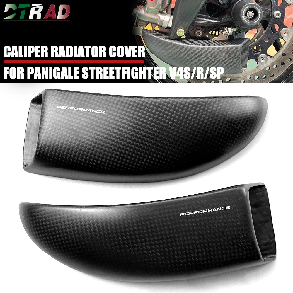 V4 Motorcycle Front Caliper Radiator Cover Air Ducts Brake Cooling For DUCATI Streetfighter PANIGALE V4S V4R V4 SP Carbon Fiber