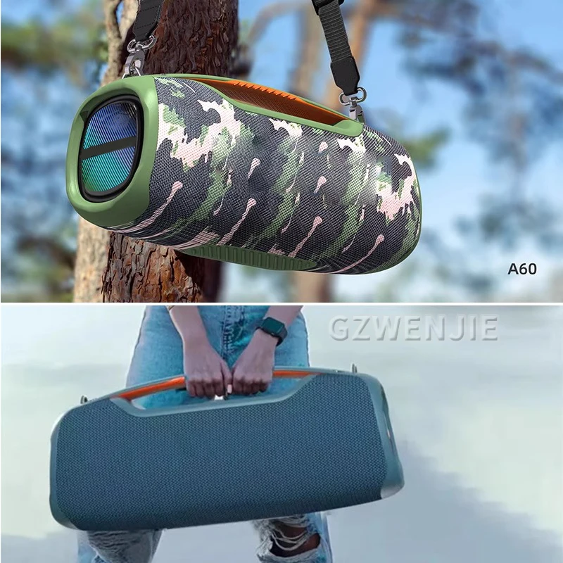 A60 100W Bass Column Wireless Bluetooth Speaker Portable Outdoor Boombox 3D Stereo Party Subwoofer with Microphone