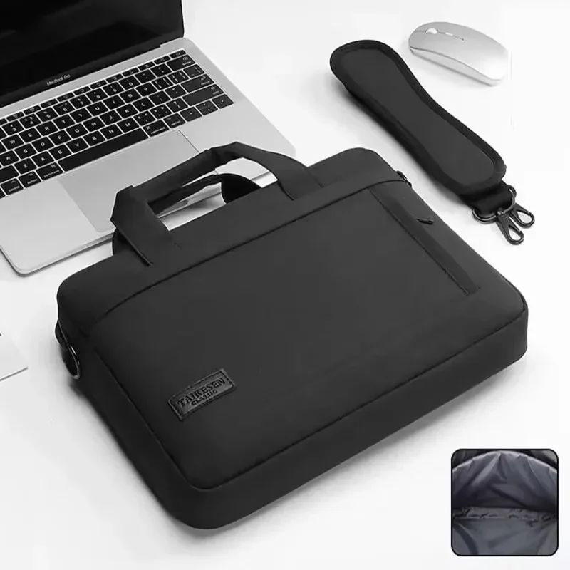 Laptop bag Sleeve Case Shoulder handBag For M1 M2 13 15 17 inch Macbook Air Pro 13.3 Huawei Asus Dell Notebook Briefcases