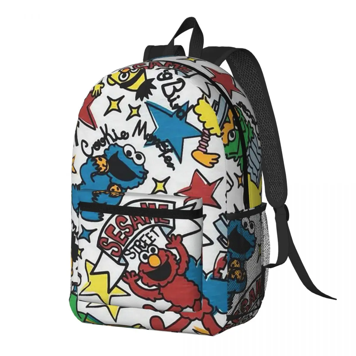 Sesame Street Backpack Daypack Large Capacity Kids BookBag School Bag Shoulder Bags for Men Women