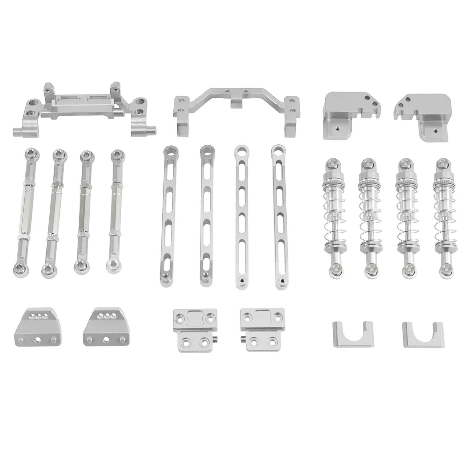 Front & Rear Metal 4 Link Suspension Shock Upgrade Kit For MN82 Series LC79 RC Crawler Truck