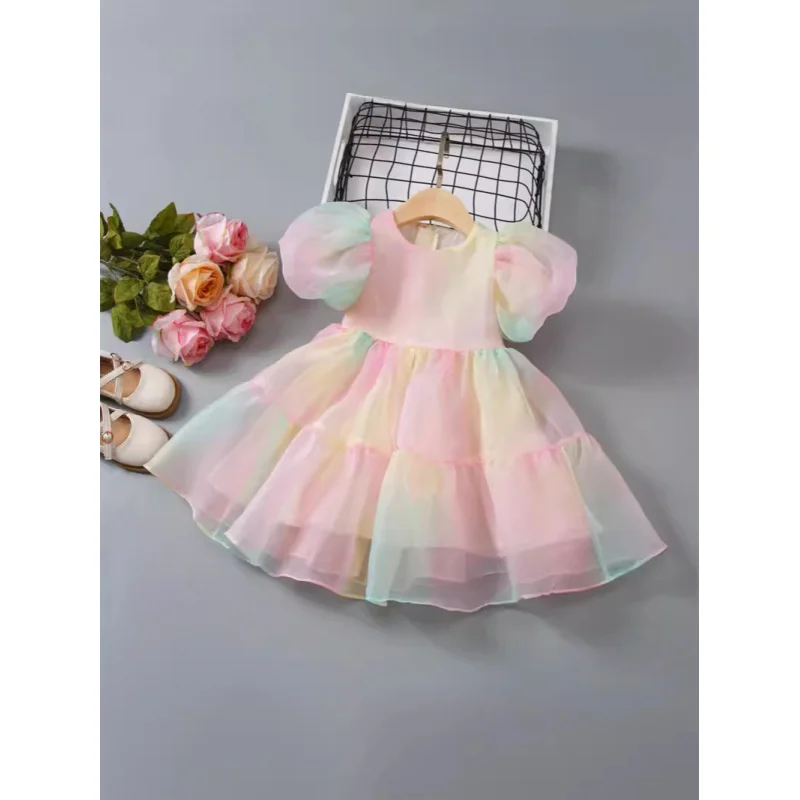 

Girls Dress Baby New Western Style Kids' Skirt Summer Little Girl Princess Dress Sweet