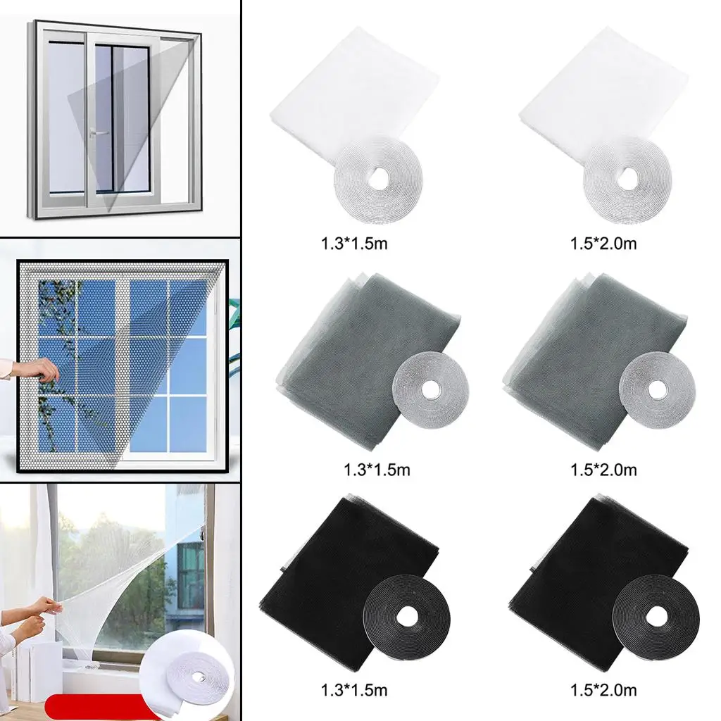Polyester Fabric Anti- Net for Windows DIY Size, Easy to Fit and Remove