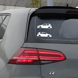 2Pcs Volkswagen Golf Lowered Car Silhouette Stickers For VW Golf 8 7 6 5 MK8 MK7 MK6 GTI Auto Vinyl Film Decals Car Accessories