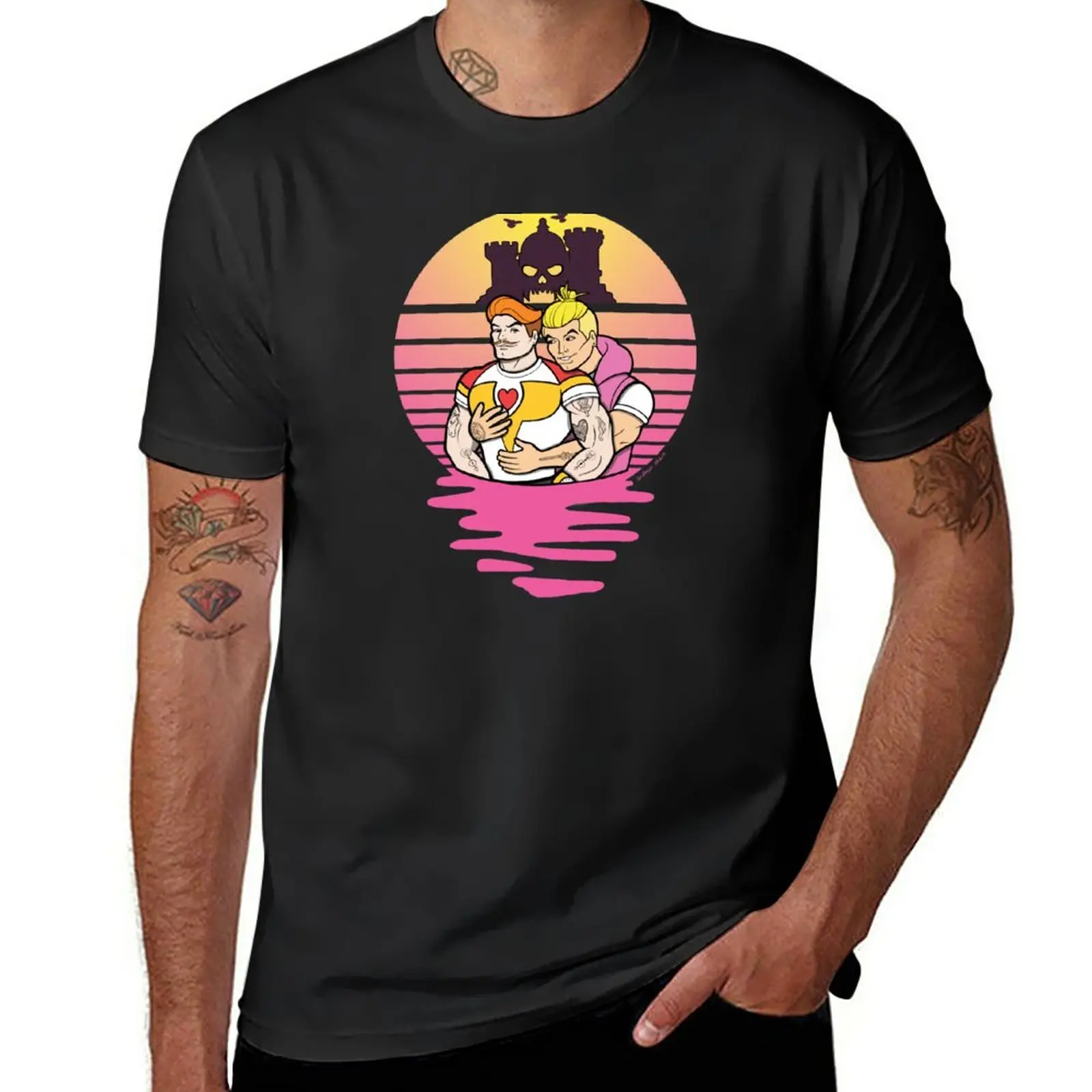 New Sunset Boys T-Shirt Anime t-shirt cute tops plain t-shirt Tee shirt black t-shirts for men