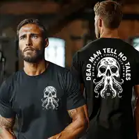 Camiseta Vintage de Piratas del Caribe para hombre muerto, camiseta de algodón Unisex Y2K, jerséis holgados, divertida camiseta de otoño, ropa de calle