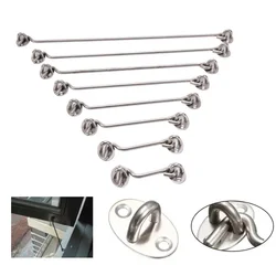 3/4/6/8/10/12inch Stainless Steel Cabin Hook Eye Shed Gate Door Latch Cabinet Window Catch Holder Eye Latch Lock Shed Gate