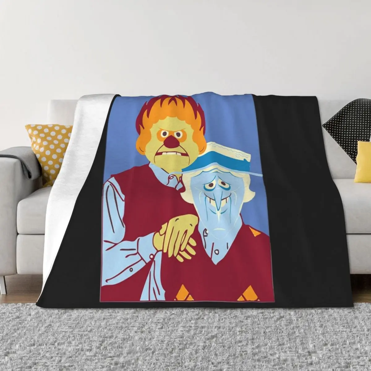 

Snow Miser T-Shirtsnow and heat miser brothers Throw Blanket halloween Baby Camping Soft Plaid Blankets
