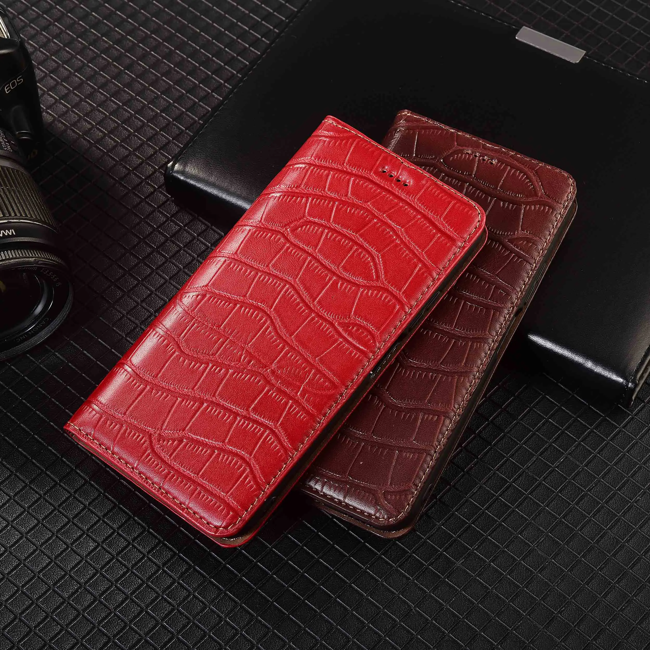 For Ulefone Armor Mini 20 20T 13 14 15 16 17 18 18T Pro Crocodile Belly Pattern Of Genuine Leather Flip Phone Cover Case Cowhide - Image 5