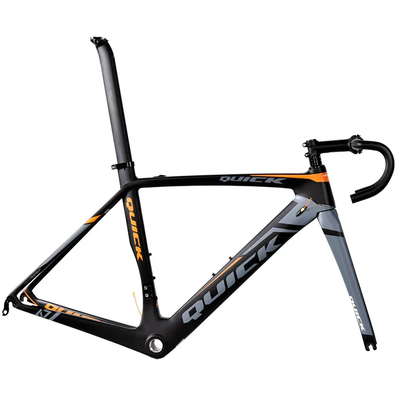A7 All Round Aero Carbon Road Bike Frame Internal Cable Routing Custom Paint High Performance