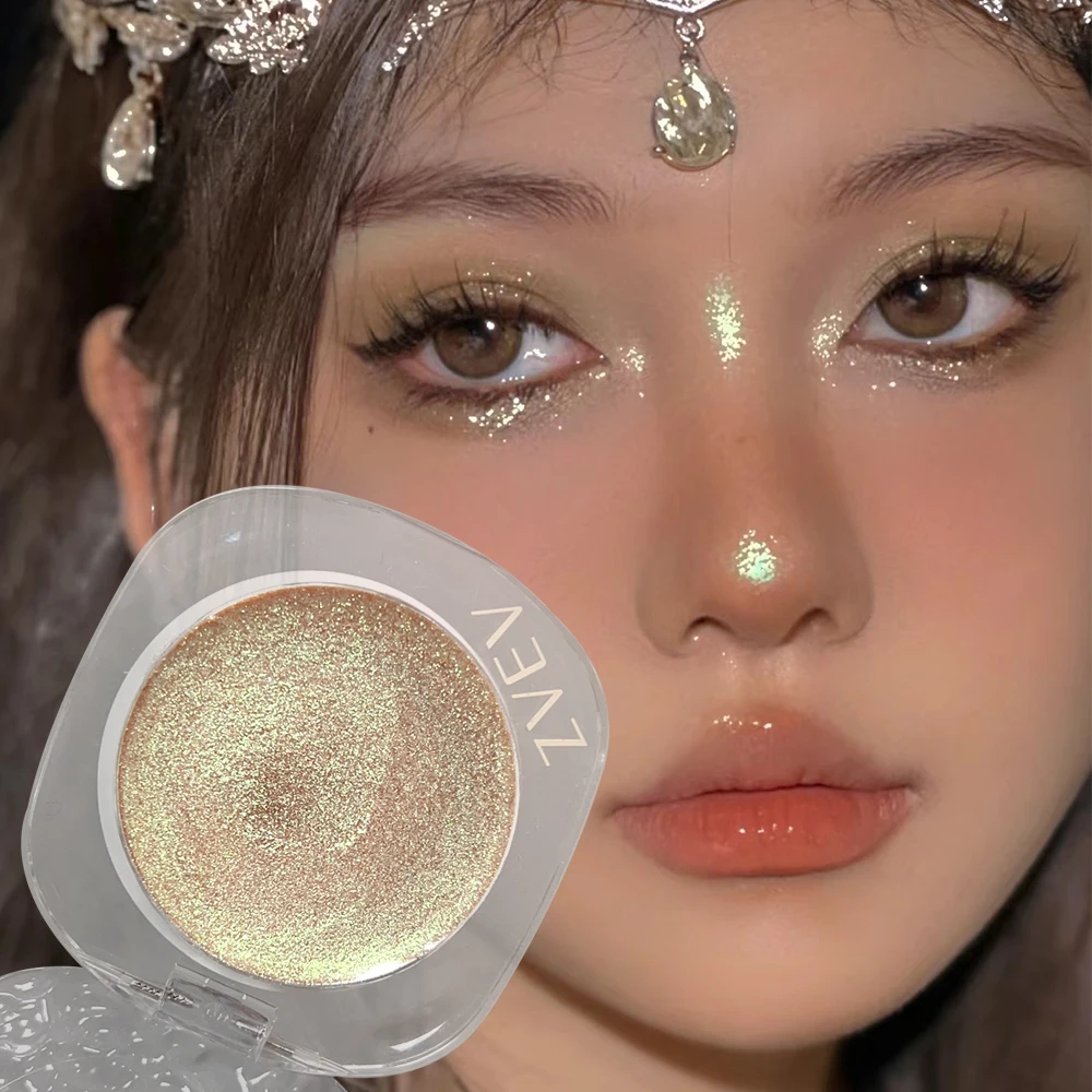 Brighten Shimmer Eyeshadow Highlighter Monochrome Pearlescent Glitter Eye Makeup Pigment Power Shiny Korean Eye Shadow Cosmetics