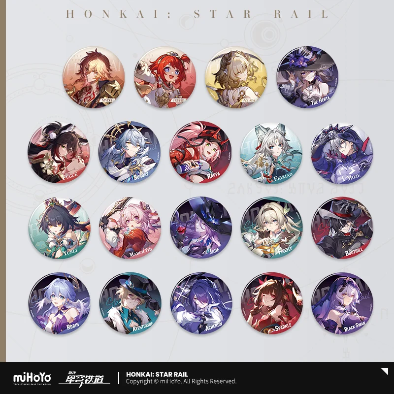 

Pre-sale MiHoYo Honkai: StarRail Official Anime & Game 58mm Tinplate Badge Brooch Sunday Jade Cosplay Accessories Fan's Gifts
