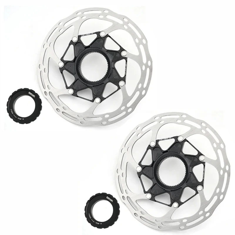 1/2PC RIRO バイクブレーキローター センターロックディスク 140/160mm