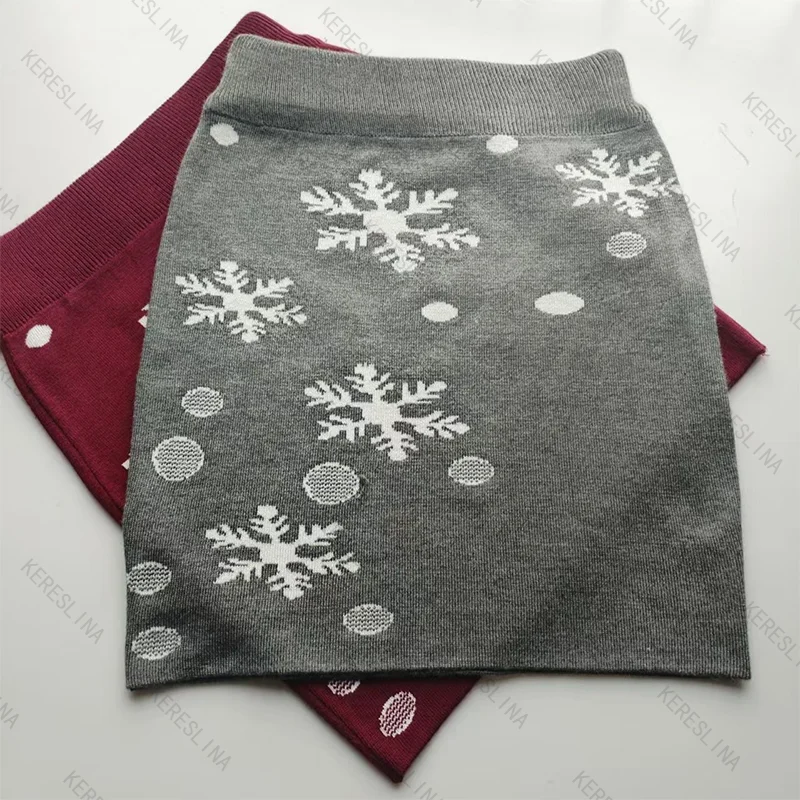 

Autumn and Winter Highstreet Retro Comfortable Versatile Slim Knitted Hip hugging Skirt Streetwear Popular Classic Knitted Skirt