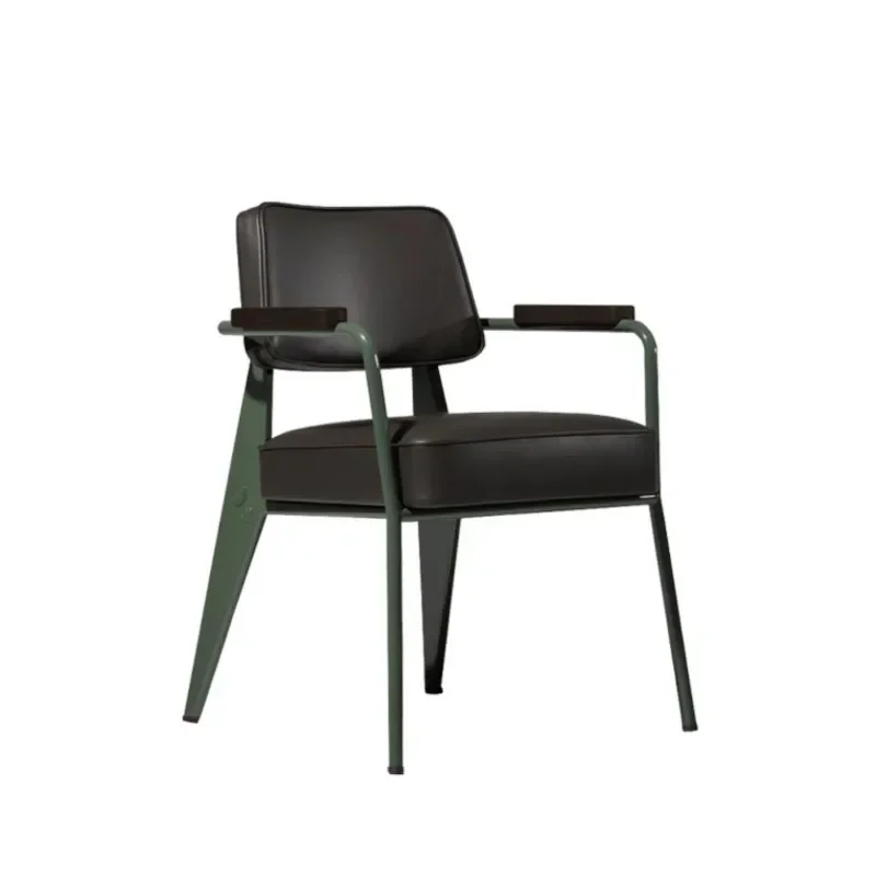 

Nordic Wrought Iron Backrest Conference Chair Coffee Shop Restaurant Armchair Metal Modern Minimalist Negotiation Chair