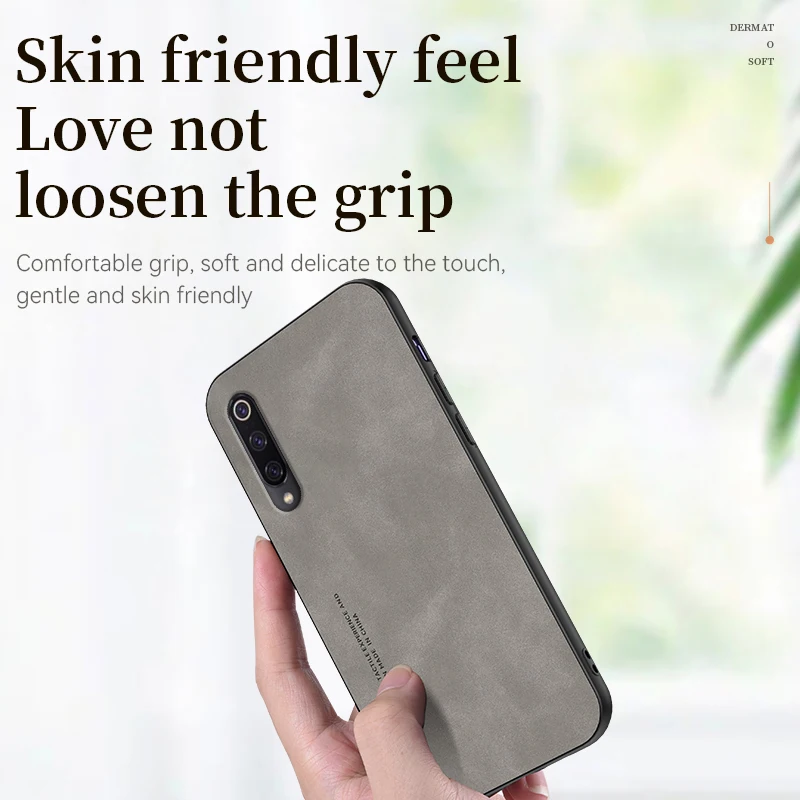 Luxury Retro Leather Skin Case For Xiaomi Mi 9 SE Mi 9 SE Shockproof Silicone Soft Back Cover Phone Cases