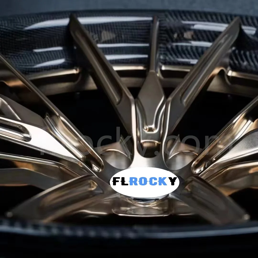 Flrocky Custom Carbon Fiber Alloy Rim with Machine Face 5x114.3 5x120 5x130 5x112 18 19 20 21 22 24 24 Inch Wheel