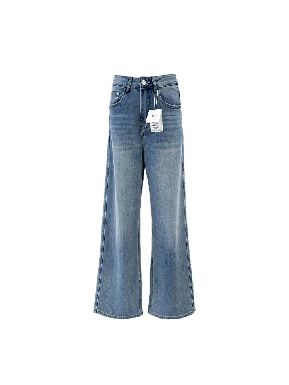 

High Waist Straight Leg Jeans Slimming Cotton Denim Simple Commute Versatile Pure Color Women's Premium Faion Spring 2025
