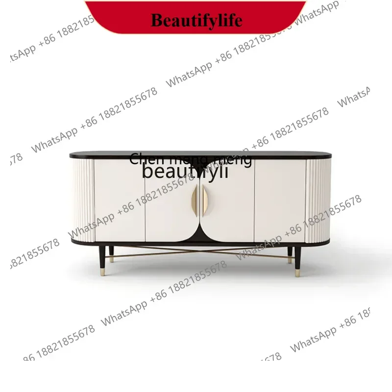 D178 Y Entrance Cabinet Style Sideboard Cabinet Italian Style Light Luxury Hallway Locker Simple Living Room Decorative Shoe Cab
