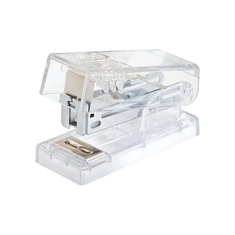 Transparent Mini Stapler for Primary & Secondary Schools Small Handheld Student Stapler Link Stapler P